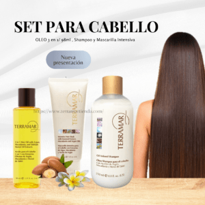Set Cabello Incluye: OLEO 3 en 1, Shampoo y Mascarilla Terramar