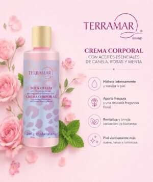 Crema Corporal de Canela, Rosas Y Menta